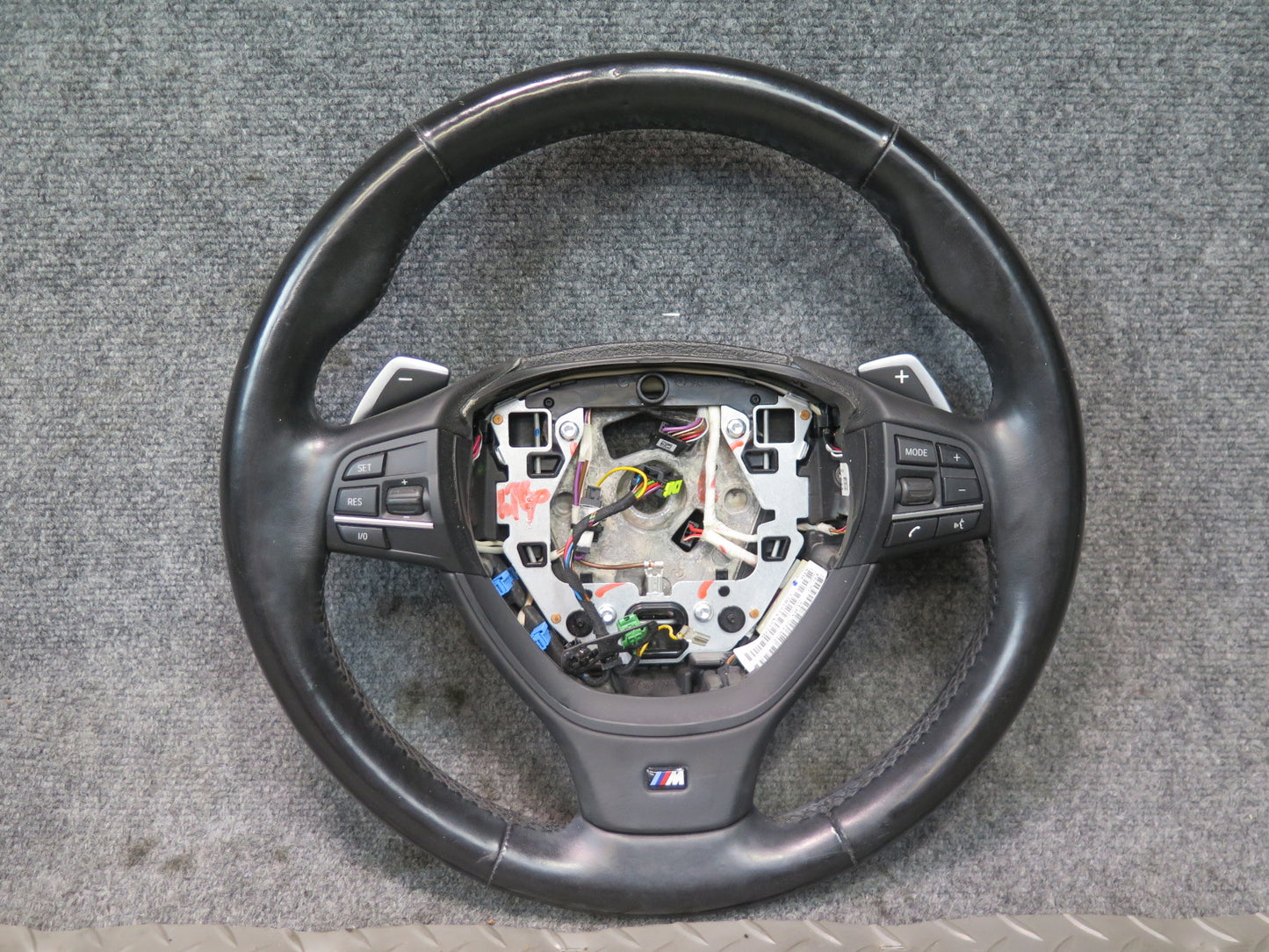 11-13 BMW F10 550i M-sport Heated Leather Steering w Controls & Paddles OEM