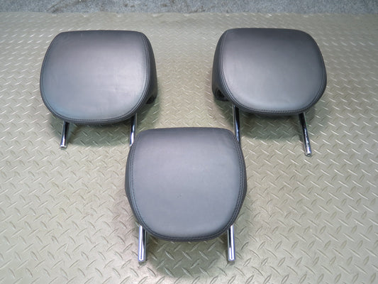 2003-2004 Porsche Cayenne 955 Rear Left Center Right Leather Headrest Set of 3