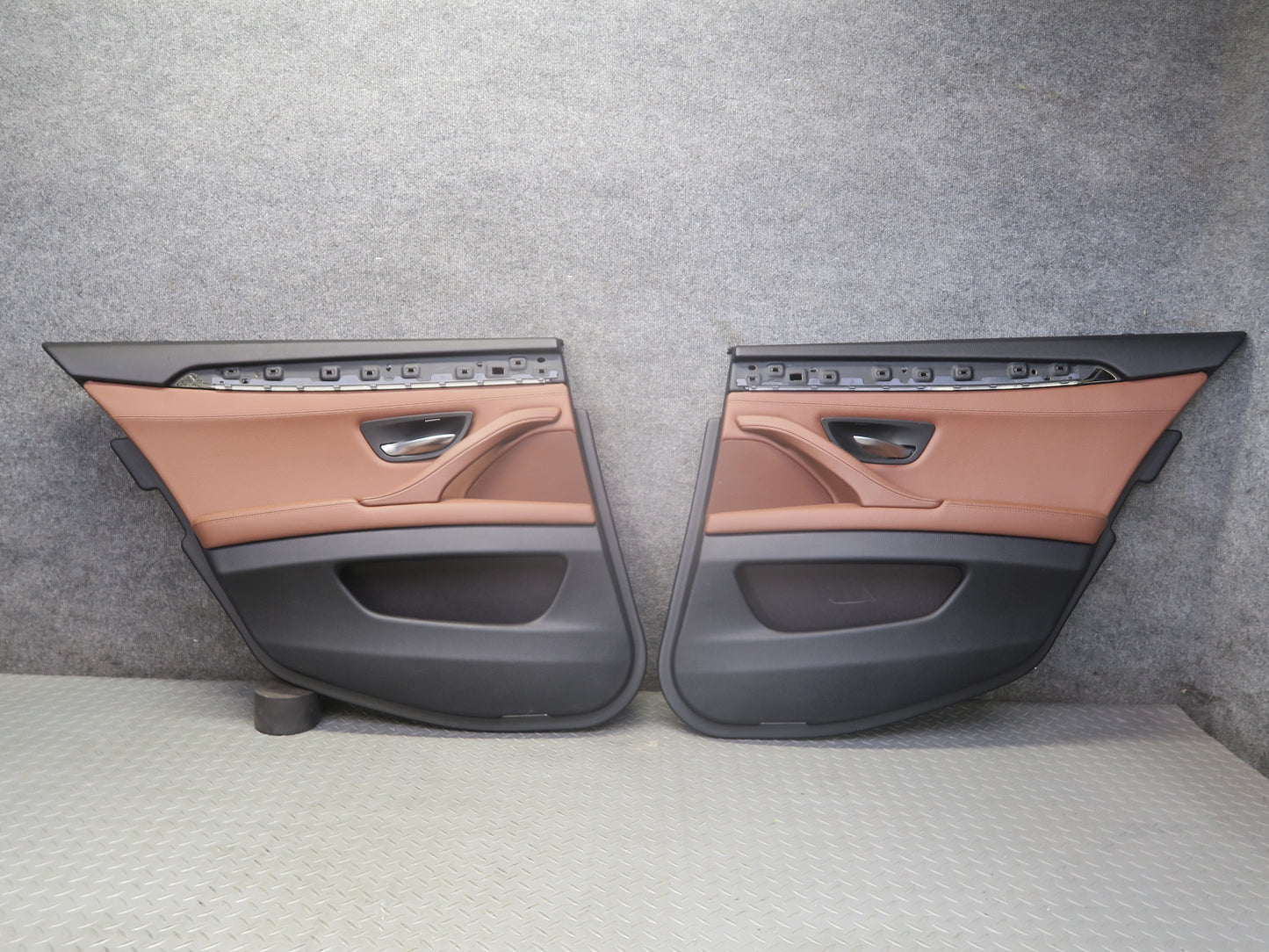 11-16 BMW F10 550i Set of 2 Rear Left & Right Door Interior Trim Panel Cover OEM