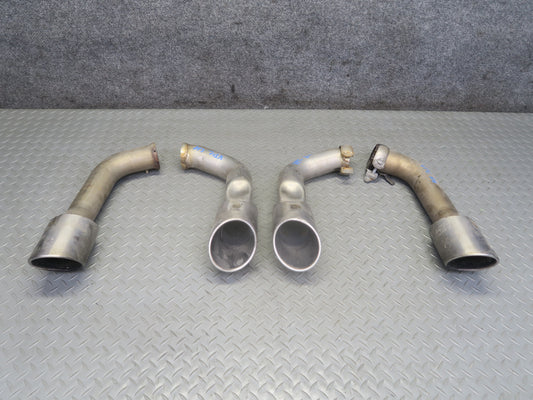 2015-2018 Porsche Cayenne 958 Rear Exhaust Dual Muffler Tip Pipe Set of 4