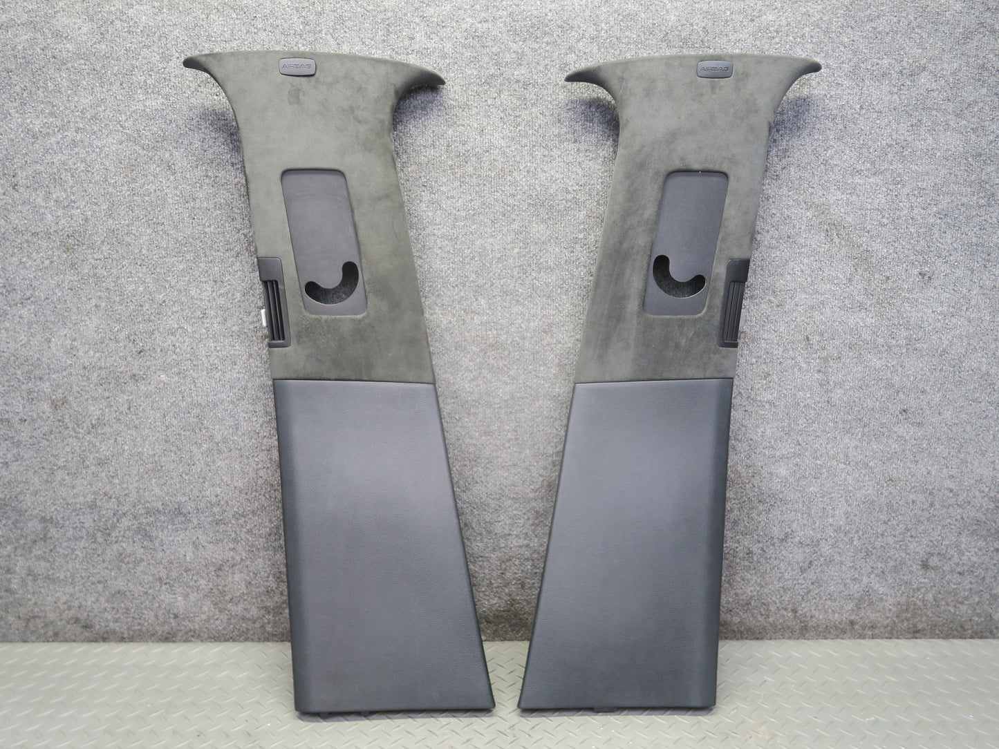 2003-2010 Porsche Cayenne 955 Interior Upper B Pillar Alcantara Trim Panel Set