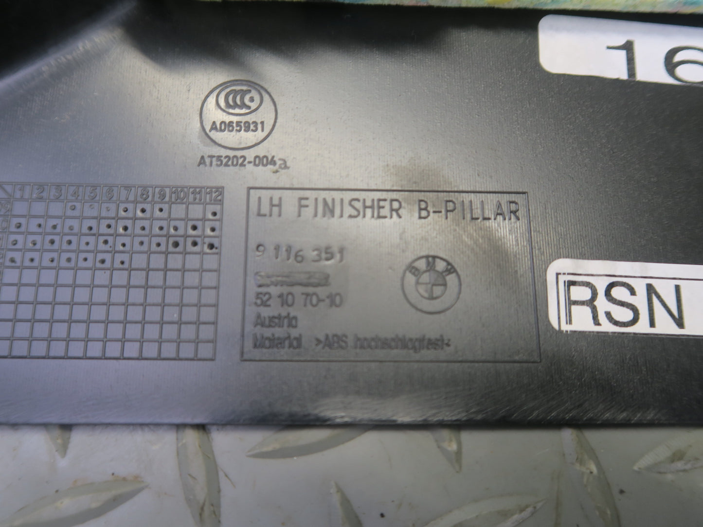 11-16 BMW F10 550iX Set of 2 Left & Right Interior B Pillar Lower Trim Panel OEM