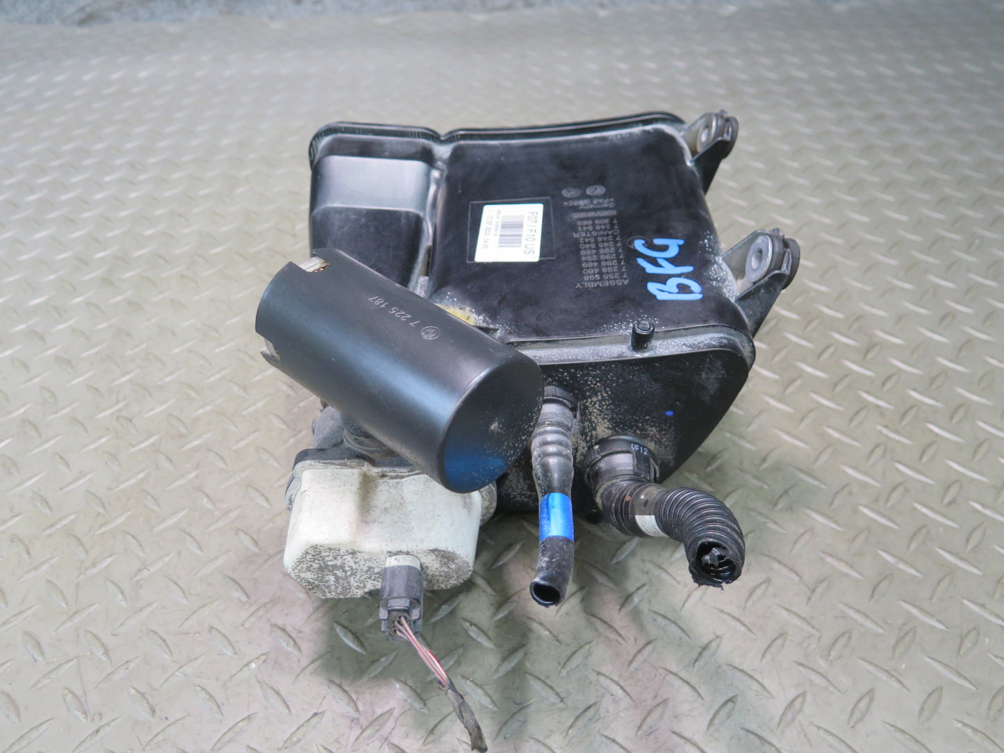 11-13 BMW F10 550iX Fuel Vapor Charcoal Canister w Dust Filter Assembly OEM