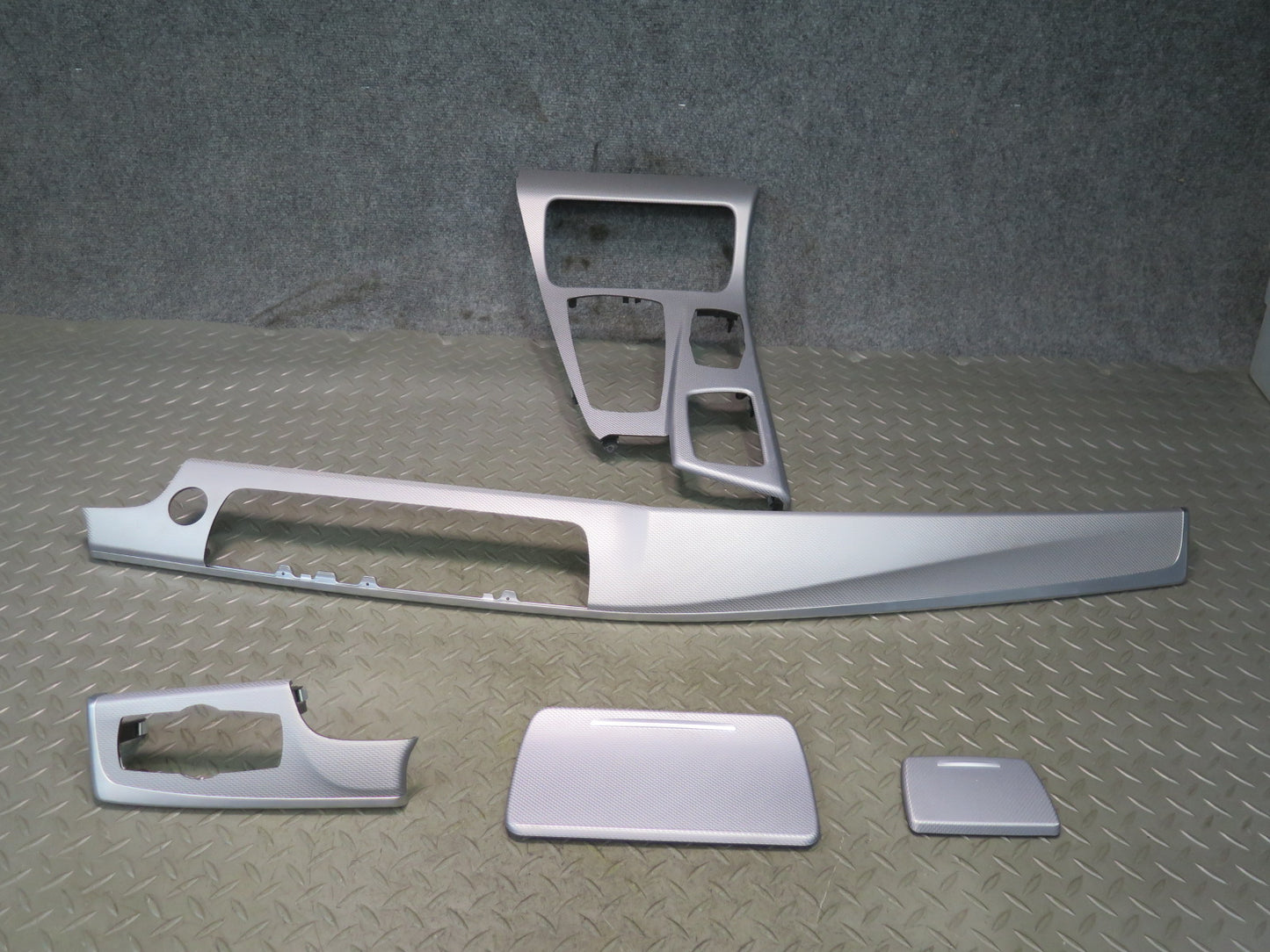 11-13 BMW F10 550I Set of 5 Dash Center Console Aluminium Trim Cover Panel OEM