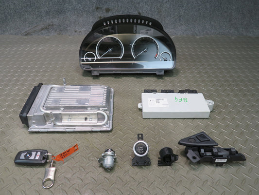 2013 BMW F10 550iX N63 ECM ECU DME Speedometer CAS4 Theft Start Lock KEY Set OEM