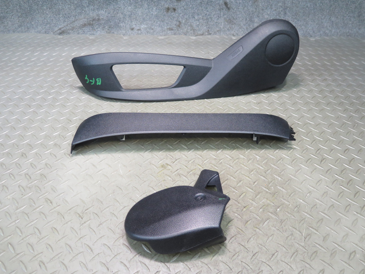 11-13 BMW F10 550i Set of 3 Front Left Comfort Seat Trim Cover Panel Black OEM