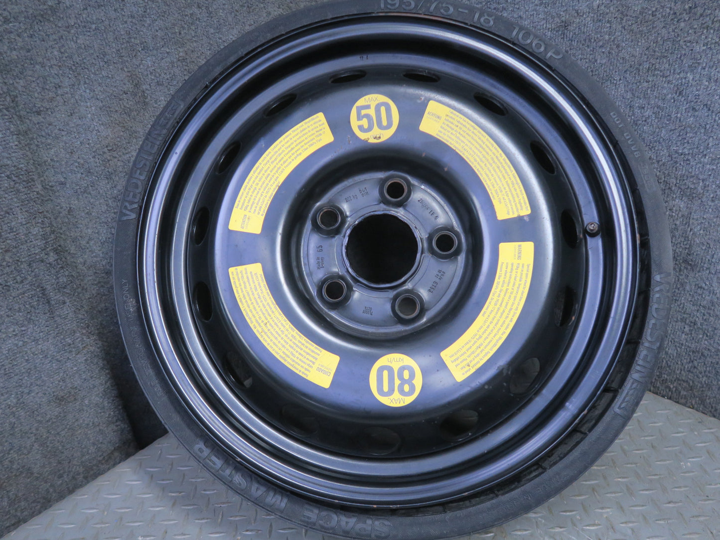 2003-2010 Porsche Cayenne 955 Spare Tire 18" Wheel 18x6.5 ET53 195/75 7L0601027A