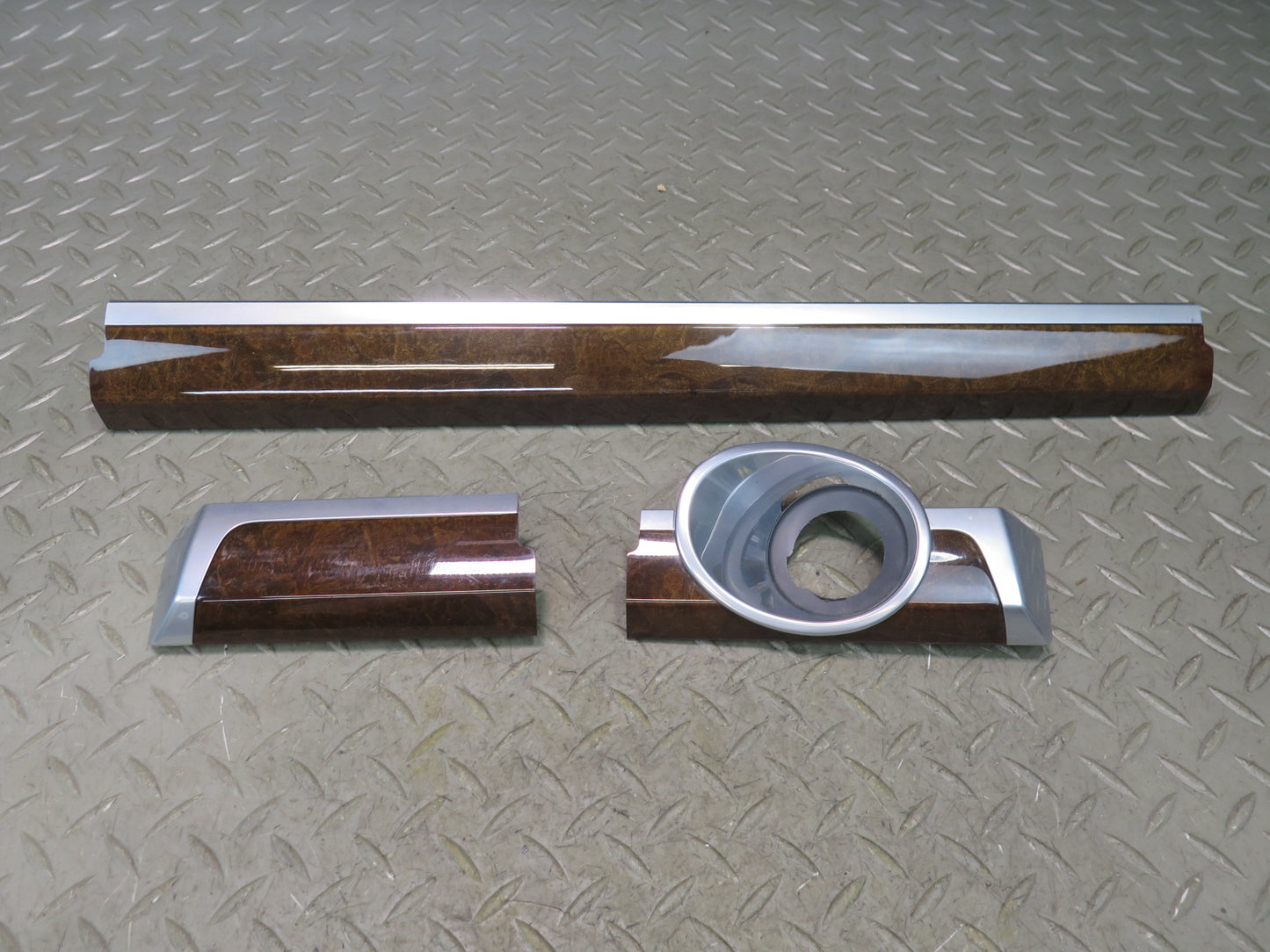 2011-2018 Porsche Cayenne 958 Dash Wood Trim Bezel Cover Panel Set of 3