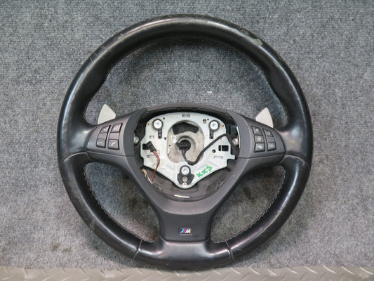 2010-2014 BMW E71 X6M Sport Heated Leather Steering w Controls & Paddles Damaged