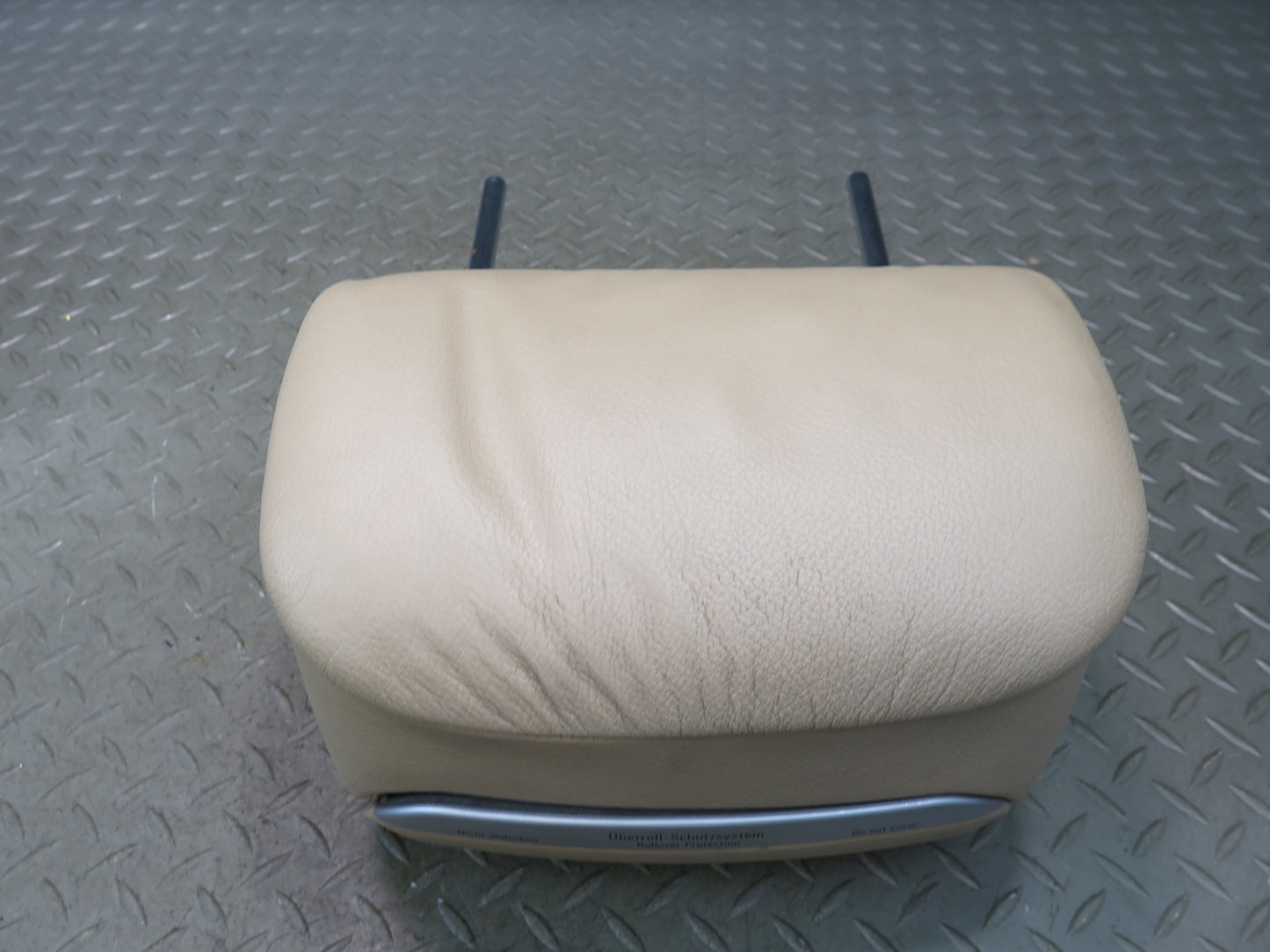 01-06 BMW E46 330CI Convertible Rear Left & Right Leather Headrest Beige OEM
