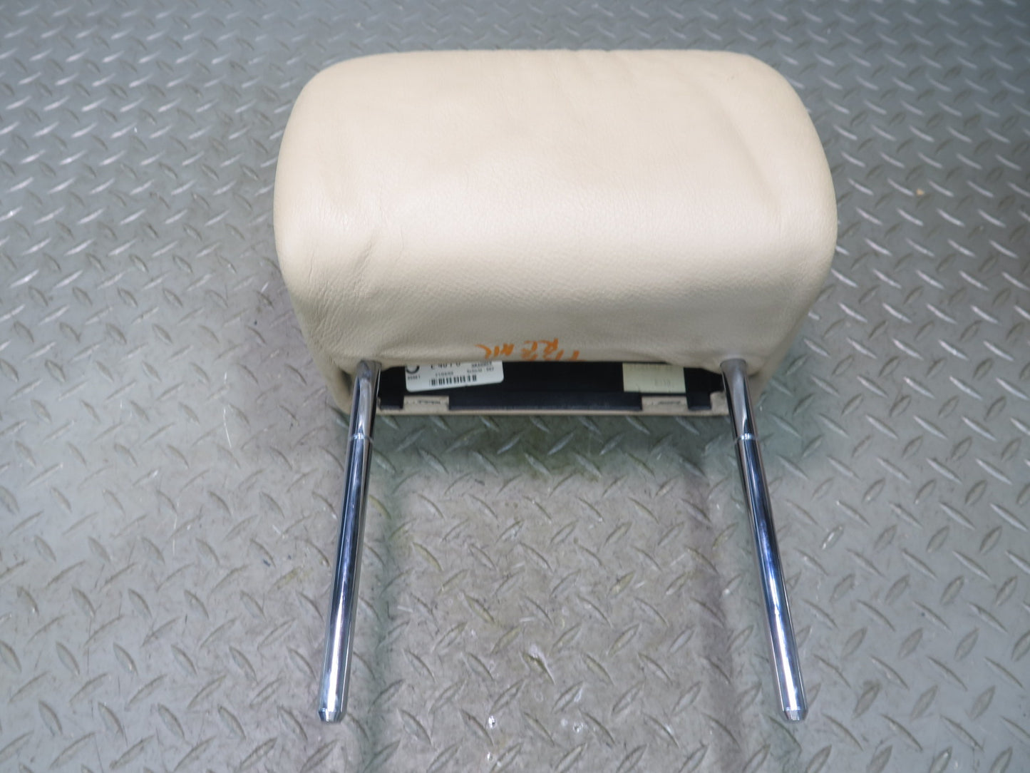 01-06 BMW E46 330CI Convertible Rear Left & Right Leather Headrest Beige OEM