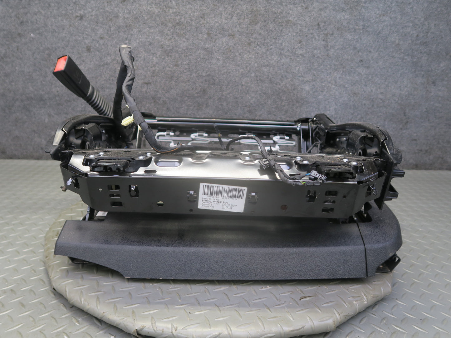 11-13 BMW F10 550iX Front Left Comfort Seat Lower Frame Track Rail w Motors OEM