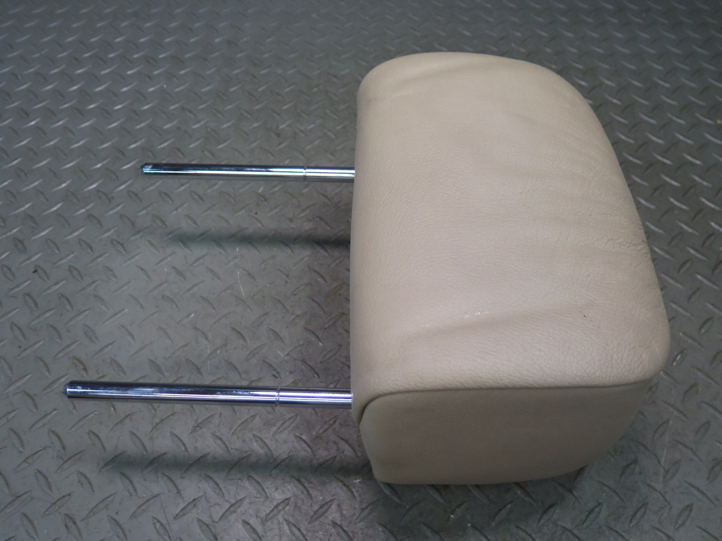 01-06 BMW E46 330CI Convertible Rear Left & Right Leather Headrest Beige OEM