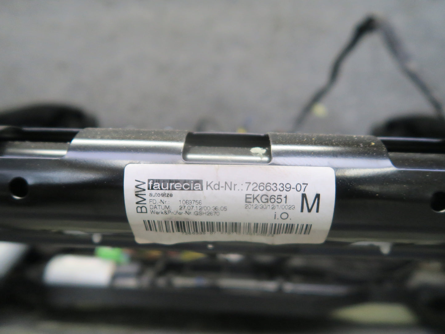 11-13 BMW F10 550iX Front Left Comfort Seat Lower Frame Track Rail w Motors OEM