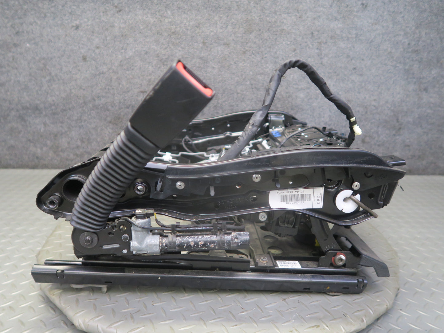 11-13 BMW F10 550iX Front Left Comfort Seat Lower Frame Track Rail w Motors OEM