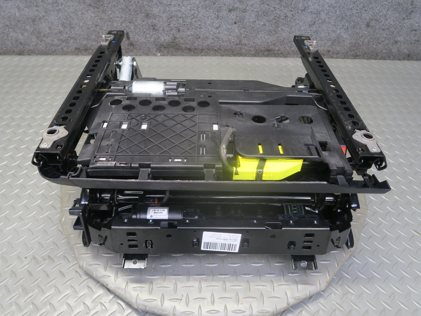 11-13 BMW F10 550iX Front Left Comfort Seat Lower Frame Track Rail w Motors OEM