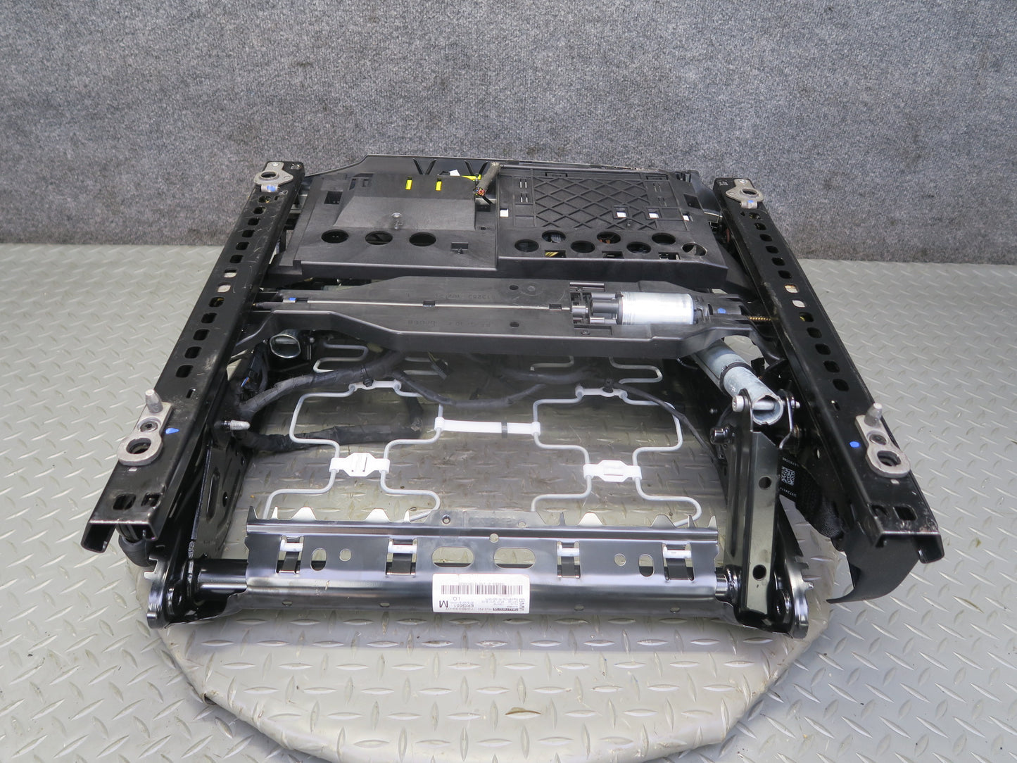 11-13 BMW F10 550iX Front Left Comfort Seat Lower Frame Track Rail w Motors OEM