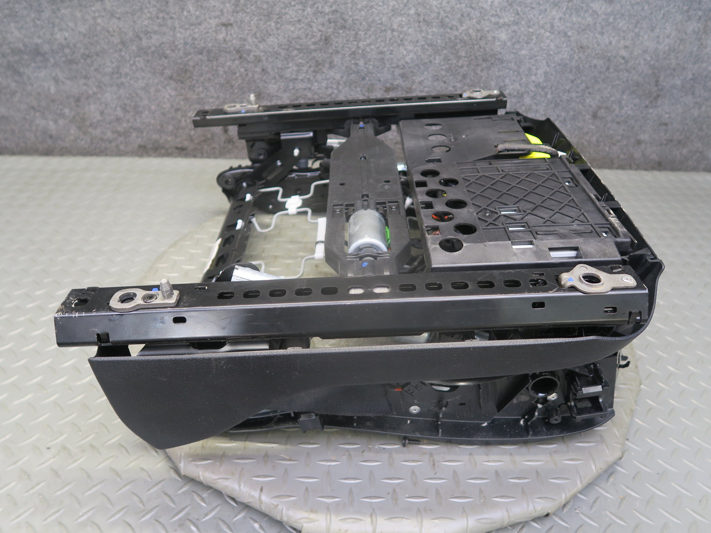 11-13 BMW F10 550iX Front Left Comfort Seat Lower Frame Track Rail w Motors OEM