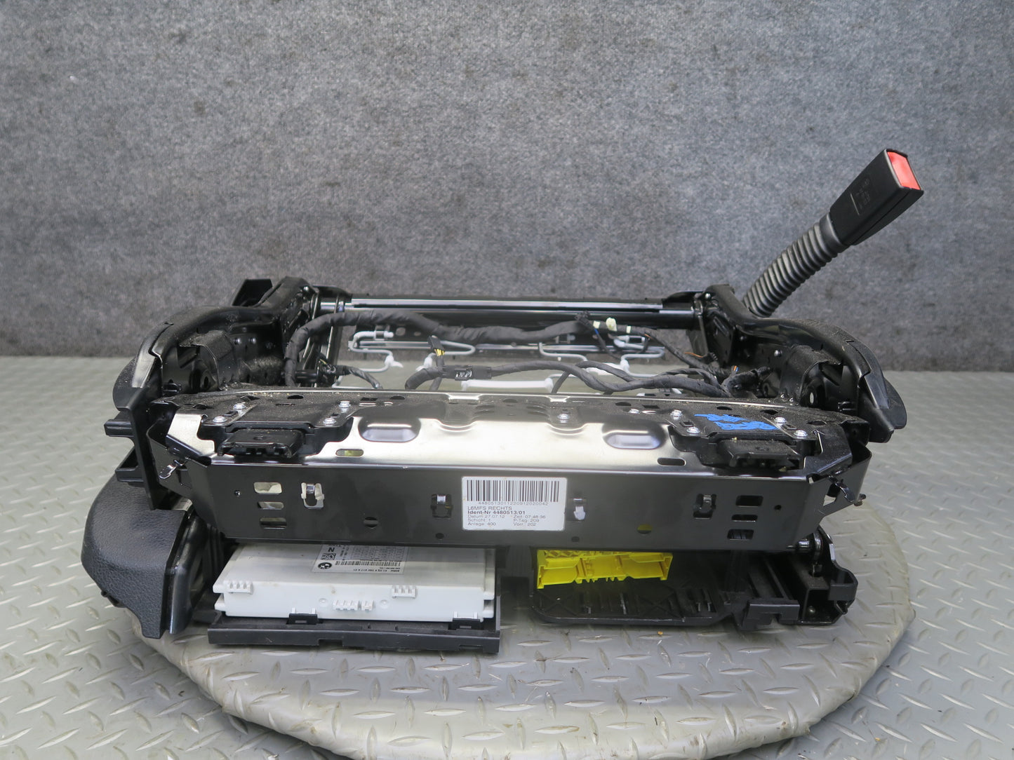 11-13 BMW F10 550iX Front Right Comfort Seat Lower Frame Track Rail w Motors OEM