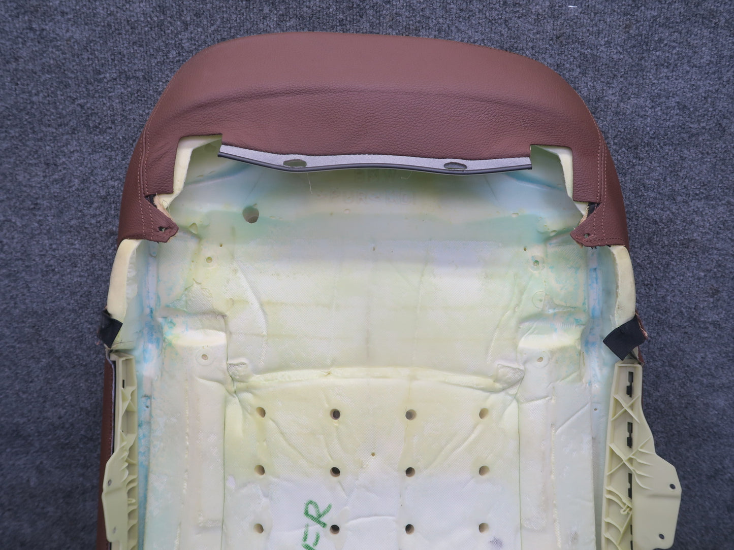 11-13 BMW F10 550iX Front Right Comfort Seat Upper Backrest Leather Cushion OEM
