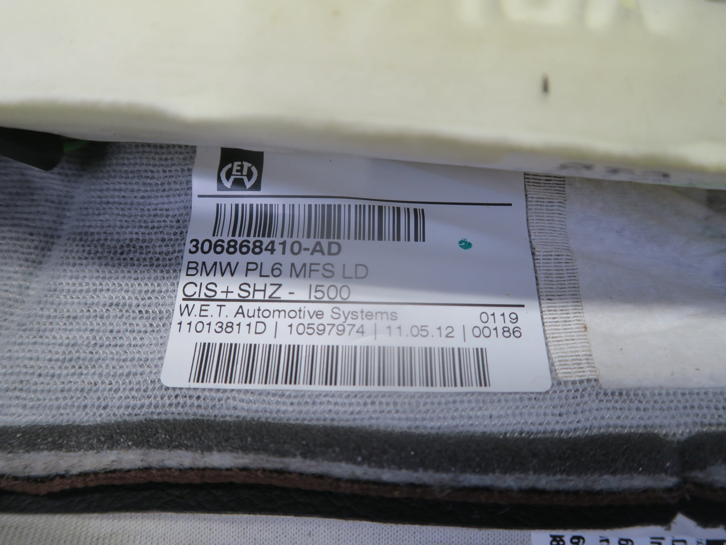 11-13 BMW F10 550iX Front Right Comfort Seat Lower Leather Cushion OEM