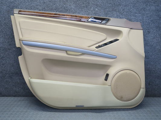 07-11 Mercedes W164 ML350 Front Left Interior Door Panel w Switch Beige OEM