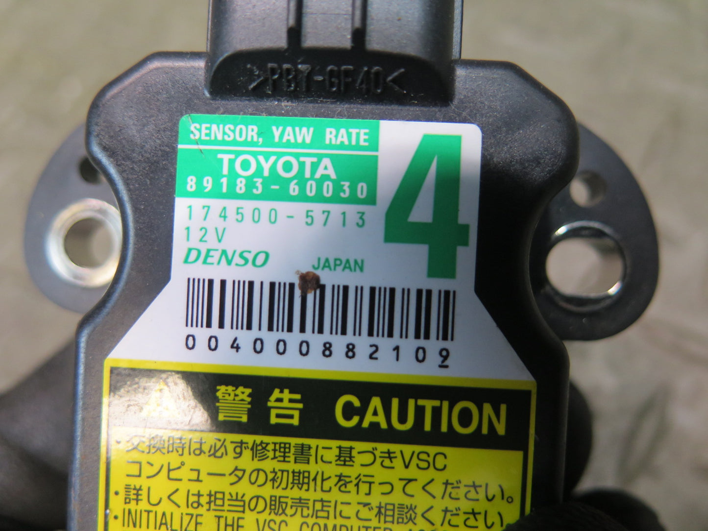 2008-2010 Lexus URJ201L LX570 YAW Rate Stability Sensor 89183-60030