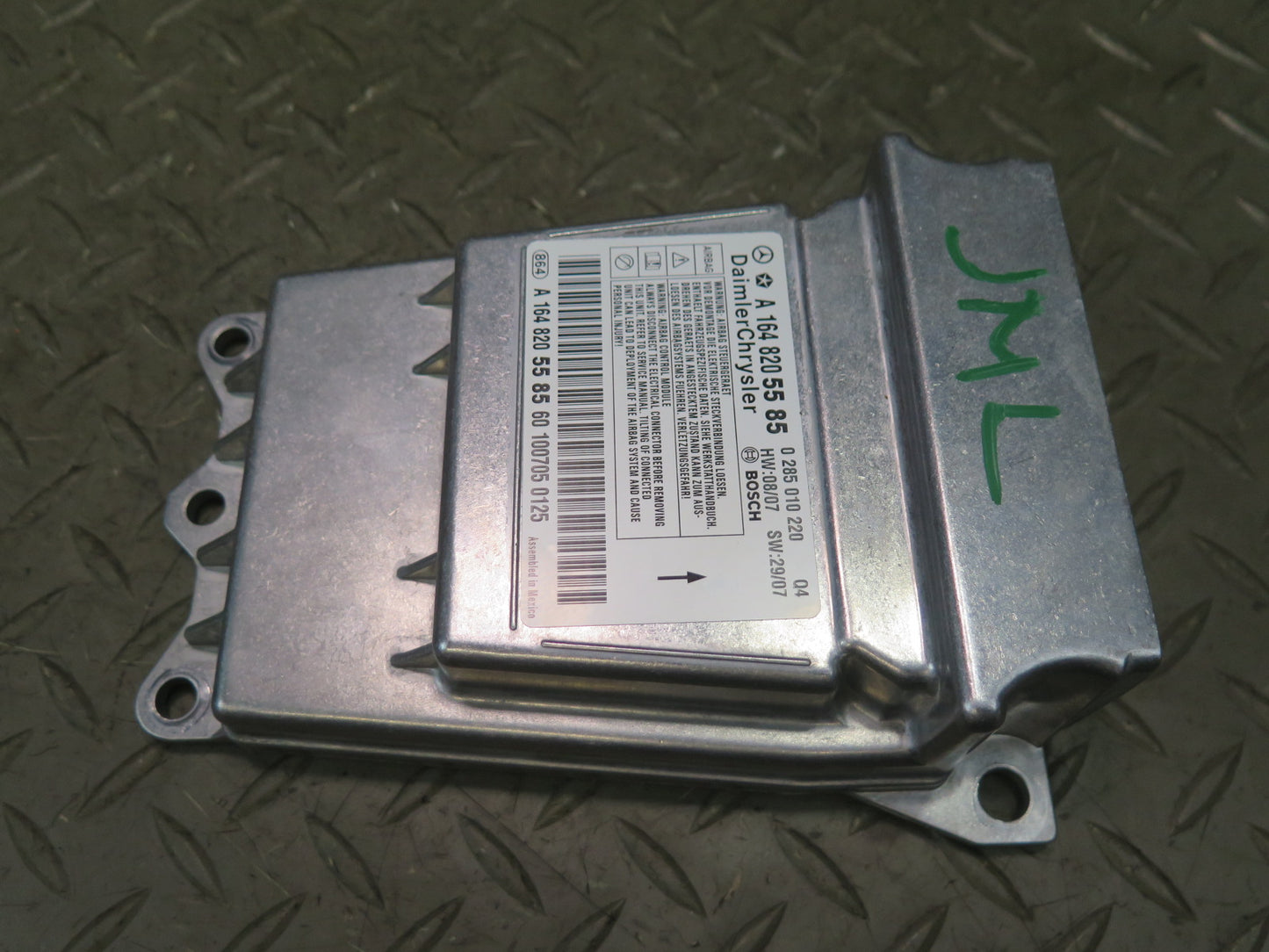 09-11 MERCEDES W164 ML350 ML500 A/T SRS AIRBAG SENSOR ECU CONTROL MODULE A1648205585O EM