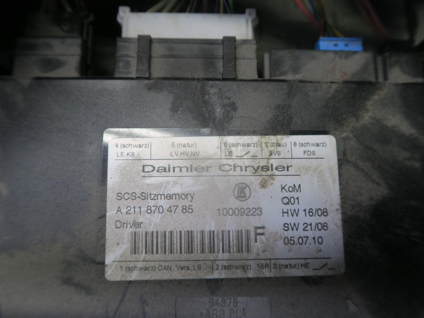 06-11 Mercedes W164 ML350 Front Left Seat Lower Frame Track Rail w Motor OEM