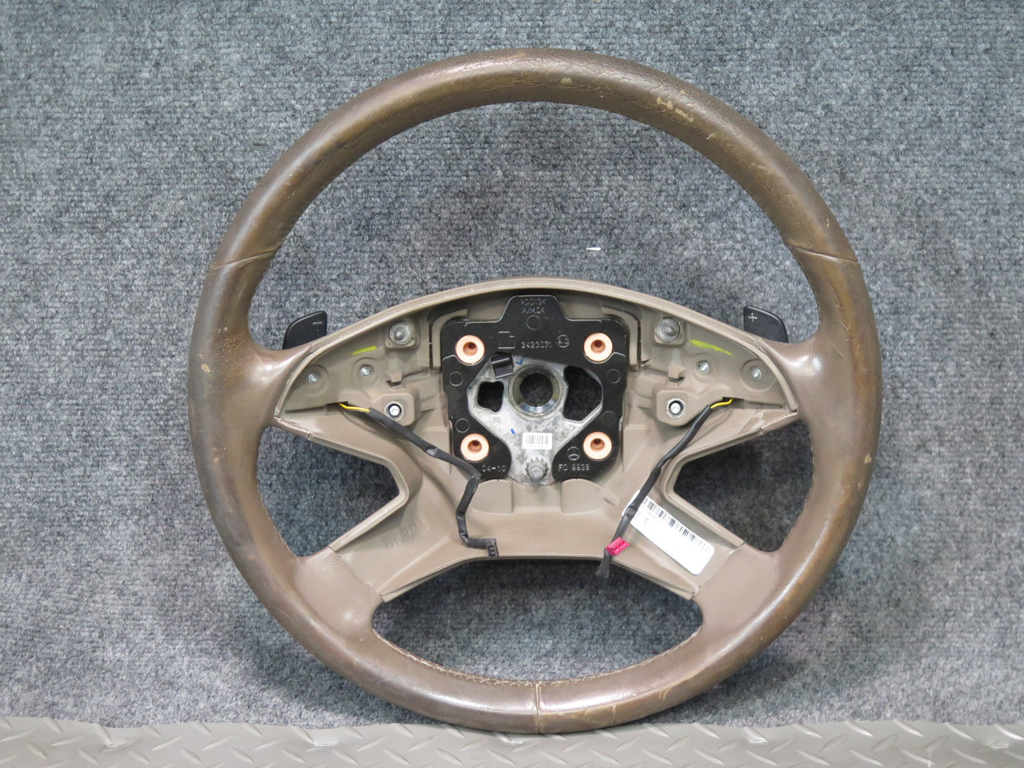 09-11 Mercedes W164 ML350 ML500 A/T Leather Steering w Paddles Shifter Brown OEM