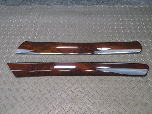 06-11 Mercedes W164 ML350 Rear Left Right Door Panel Bezel Trim Walnut Set OEM