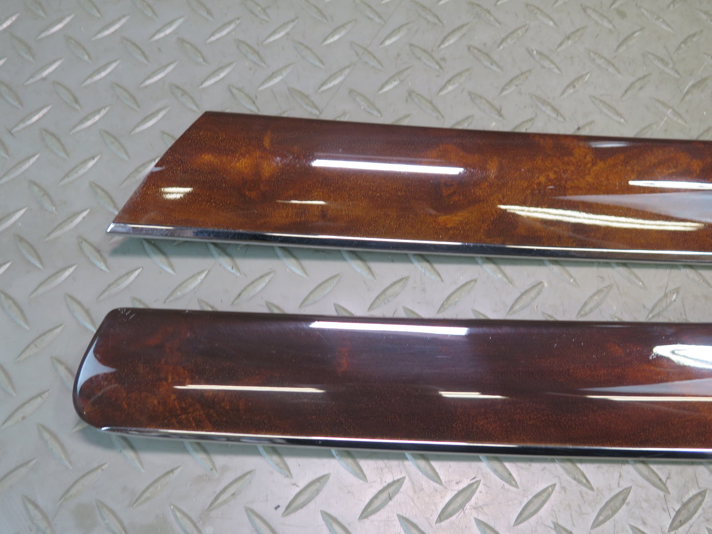 06-11 Mercedes W164 ML350 Rear Left Right Door Panel Bezel Trim Walnut Set OEM