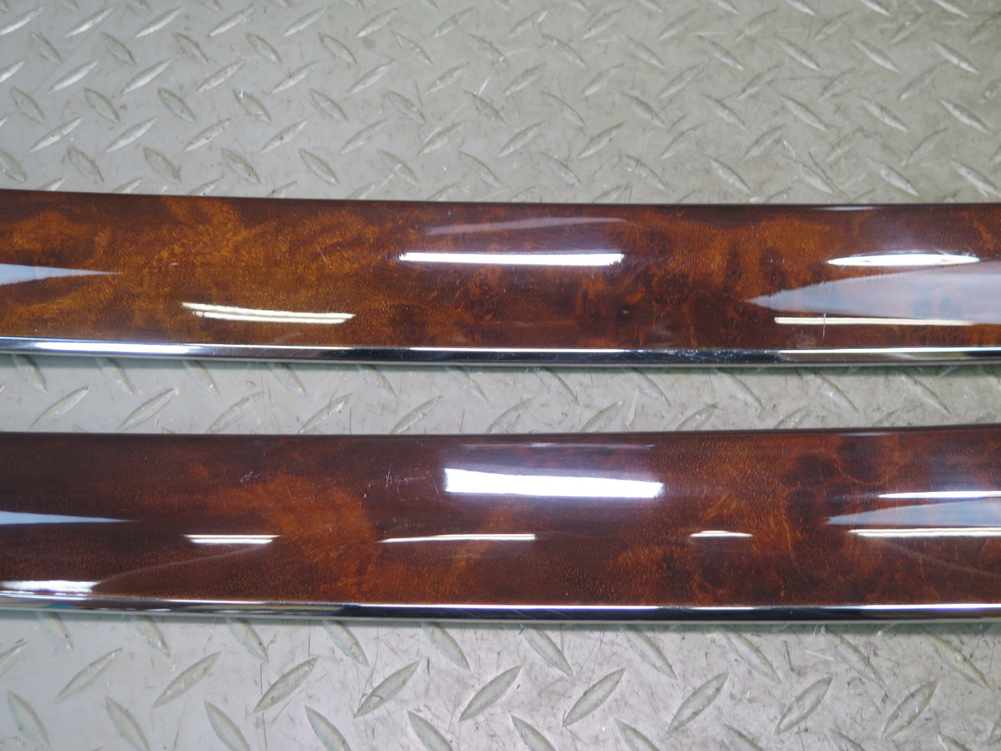 06-11 Mercedes W164 ML350 Rear Left Right Door Panel Bezel Trim Walnut Set OEM