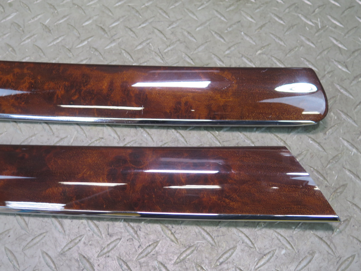 06-11 Mercedes W164 ML350 Rear Left Right Door Panel Bezel Trim Walnut Set OEM