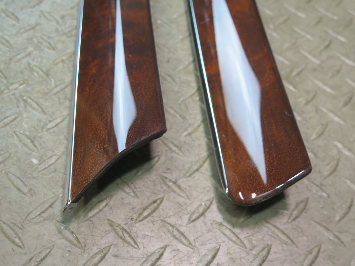 06-11 Mercedes W164 ML350 Rear Left Right Door Panel Bezel Trim Walnut Set OEM