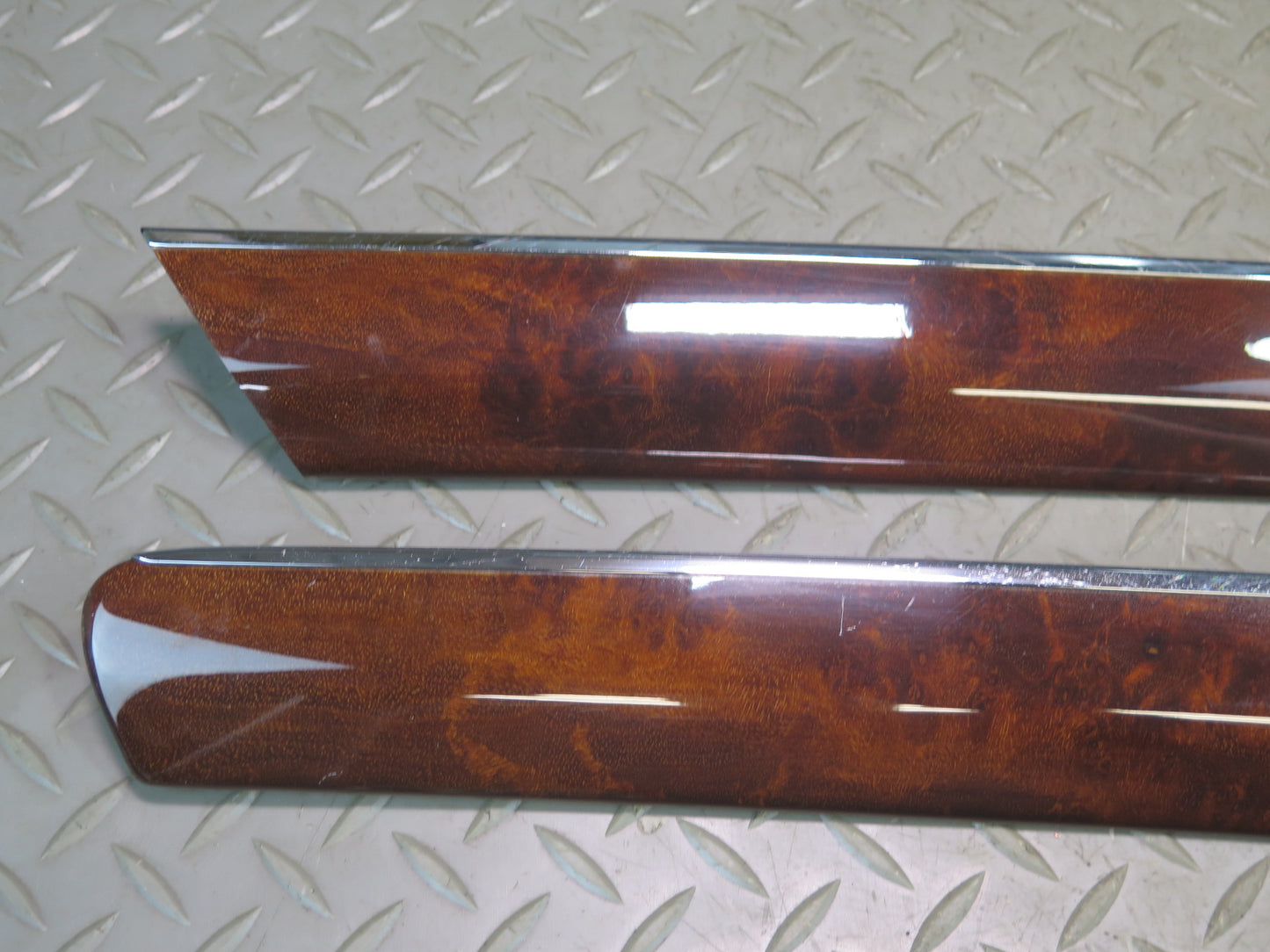 06-11 Mercedes W164 ML350 Rear Left Right Door Panel Bezel Trim Walnut Set OEM