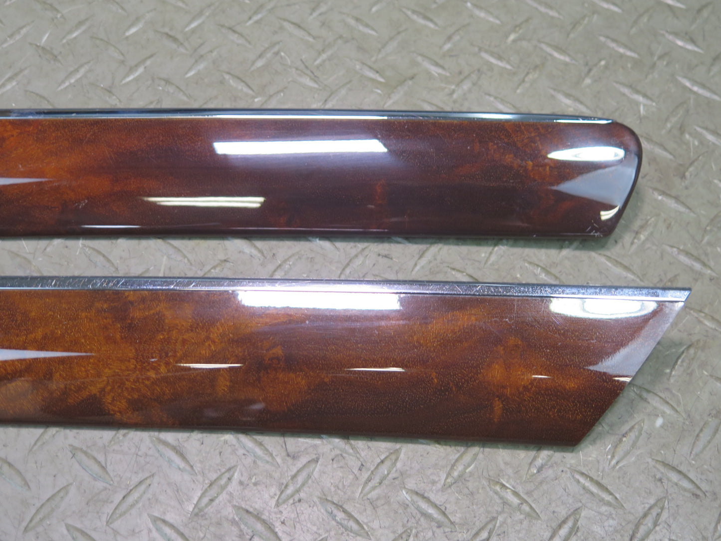 06-11 Mercedes W164 ML350 Rear Left Right Door Panel Bezel Trim Walnut Set OEM