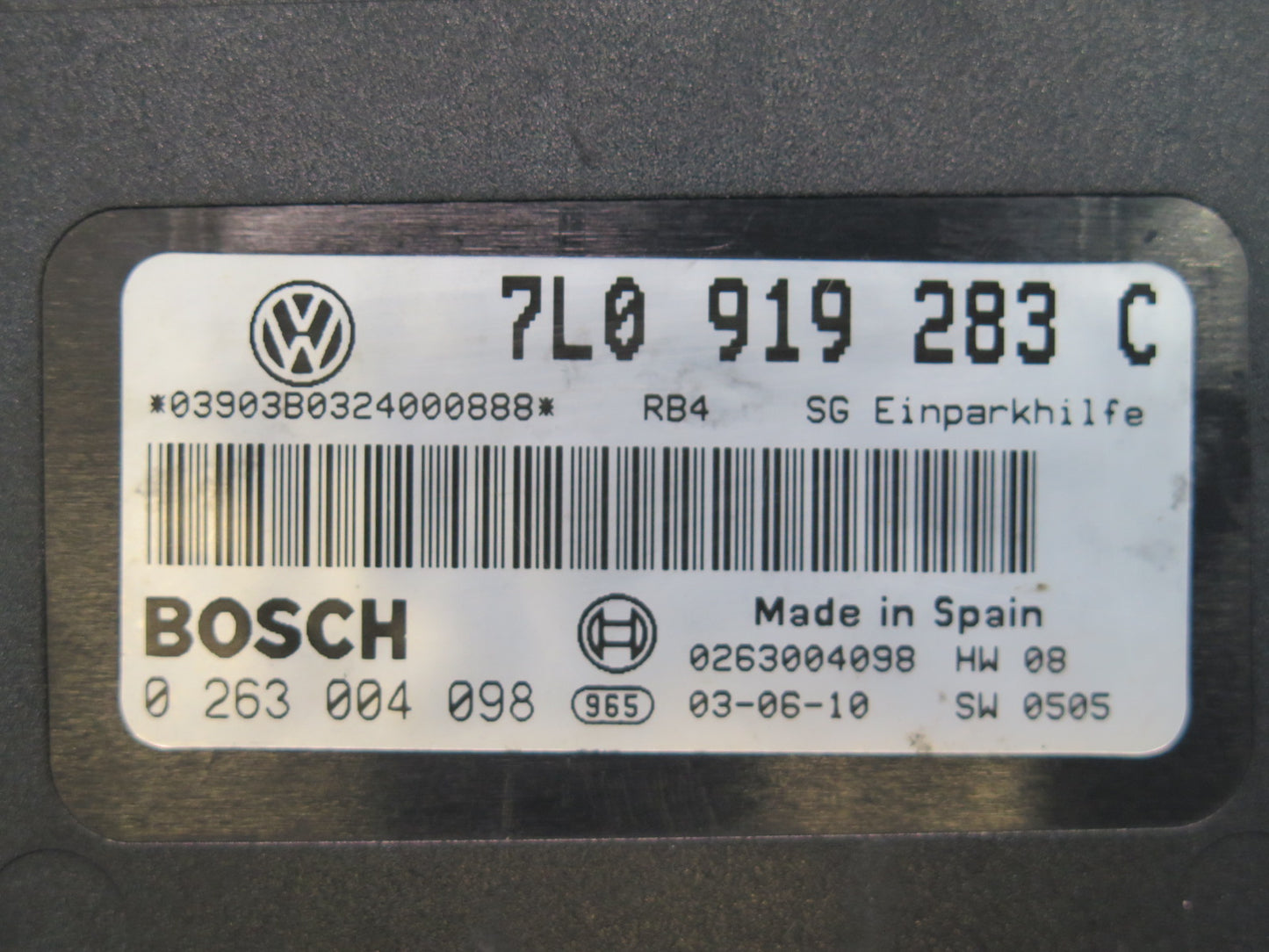 2004 Porsche Cayenne 955 Parking  Distance Control Module 7L0919283C