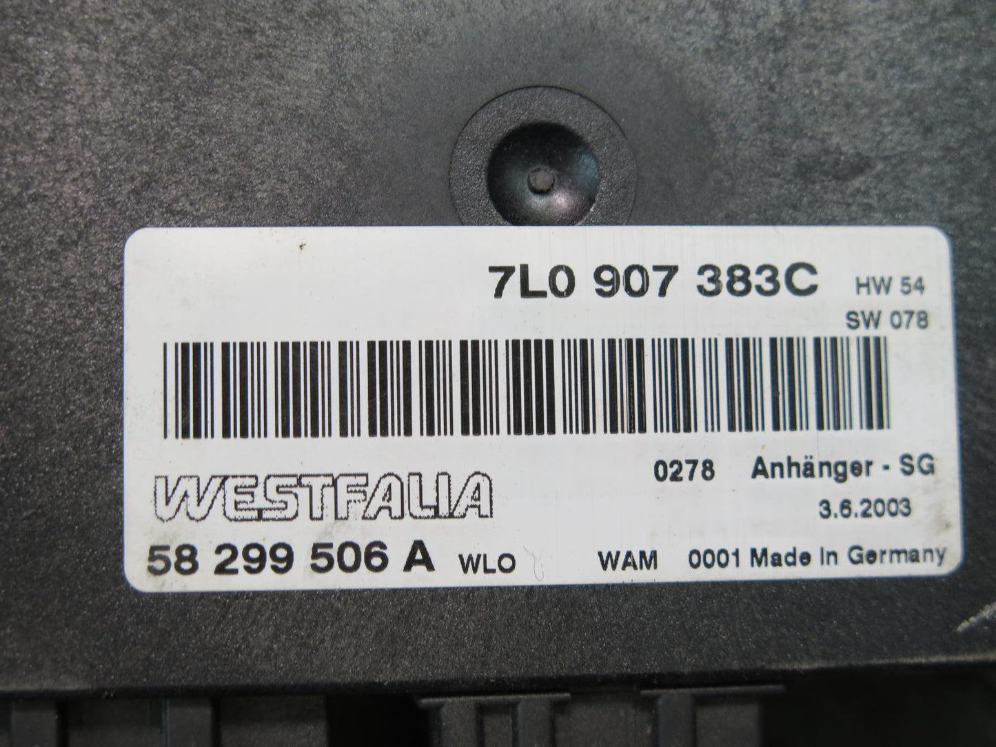 2003-2010 Porsche Cayenne 955 Trailer TOW Towing Control Module 7L0907383C