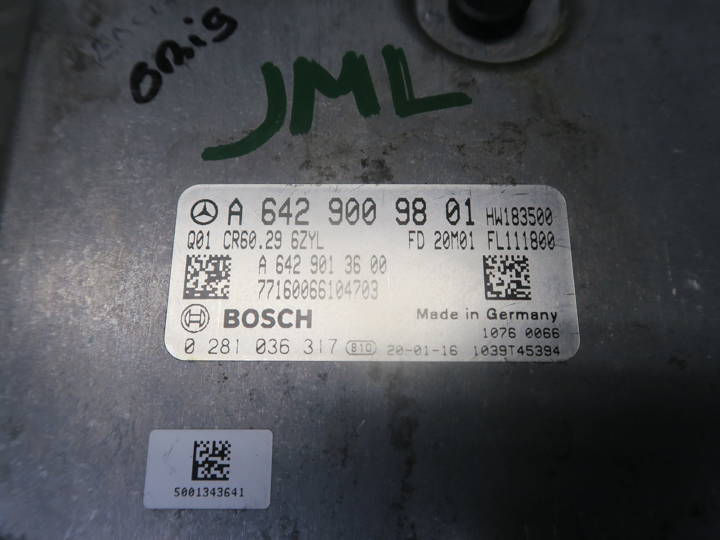 10-11 Mercedes W164 ML350 3.0L Diesel 642.820 AWD Engine Control Module OEM