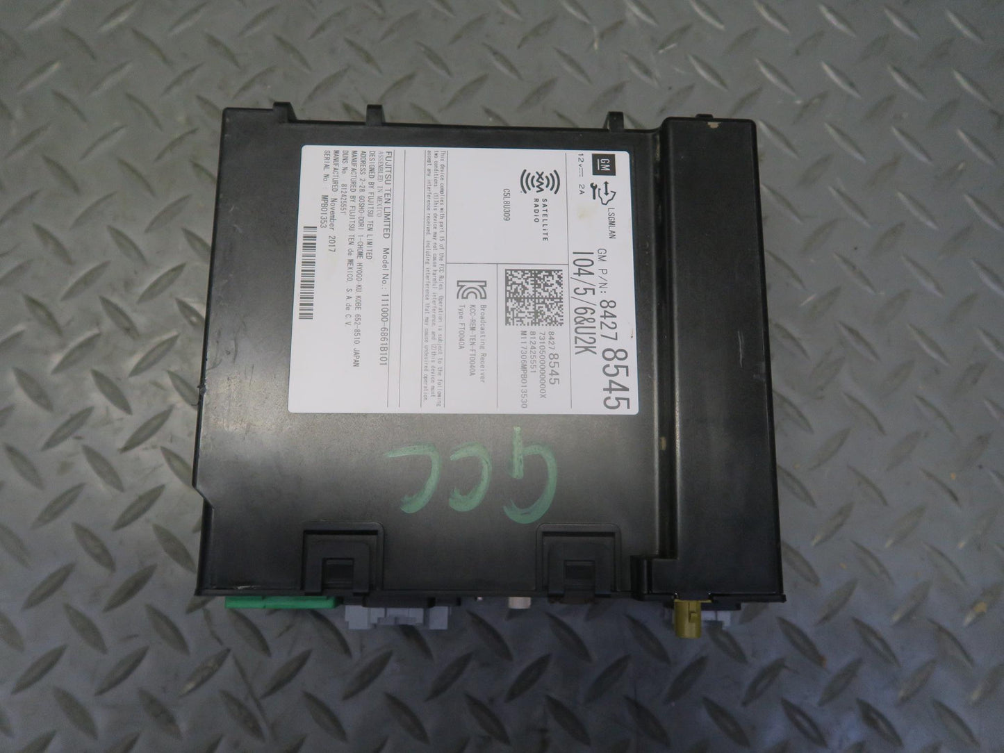 16-18 Chevrolet Camaro SS Satellite Radio Receiver Control Module 84278545 OEM
