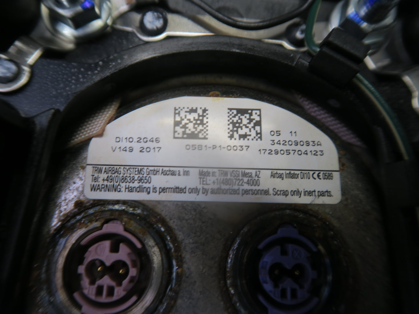 16-24 CHEVROLET CAMARO SS STEERING WHEEL SRS AIRBAG OEM