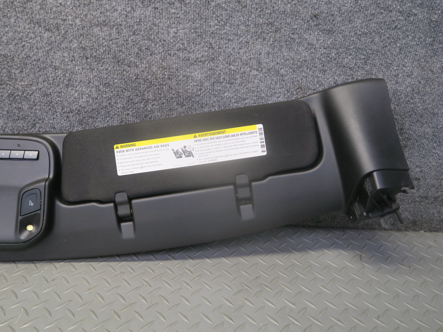 16-18 Chevrolet Camaro SS Convertible Front Roof Headliner Trim w Sun Visor OEM