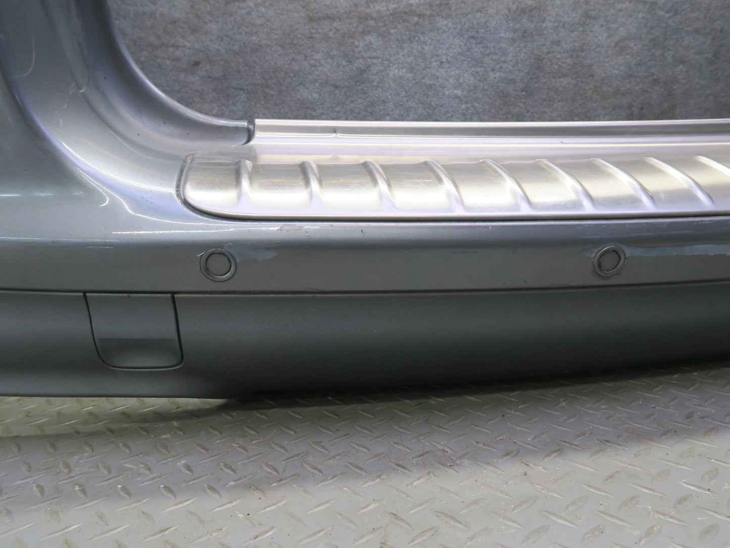 2003-2006 Porsche Cayenne 955 Turbo Rear Bumper Cover w PDC Titanium Metallic