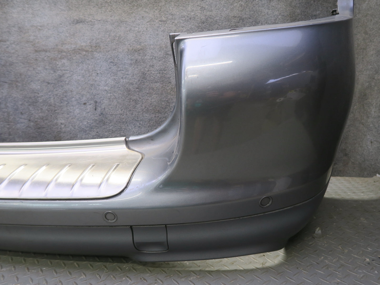 2003-2006 Porsche Cayenne 955 Turbo Rear Bumper Cover w PDC Titanium Metallic