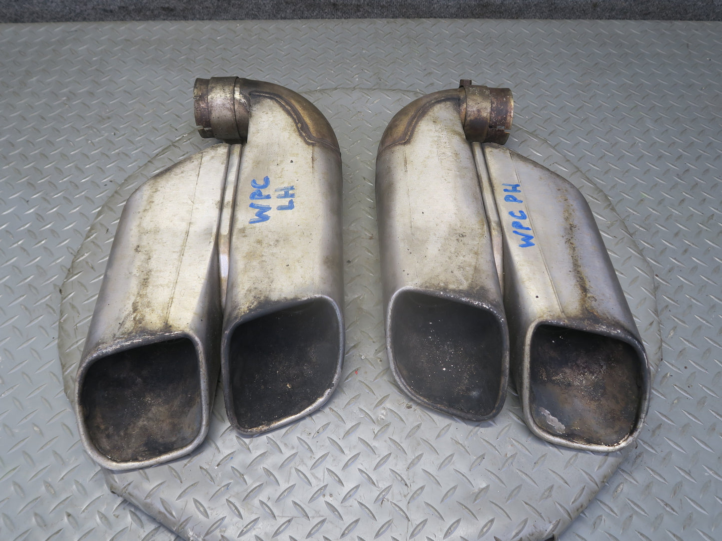 2003-2006 Porsche Cayenne 955 Turbo Rear Exhaust Muffler Tip Set of 2