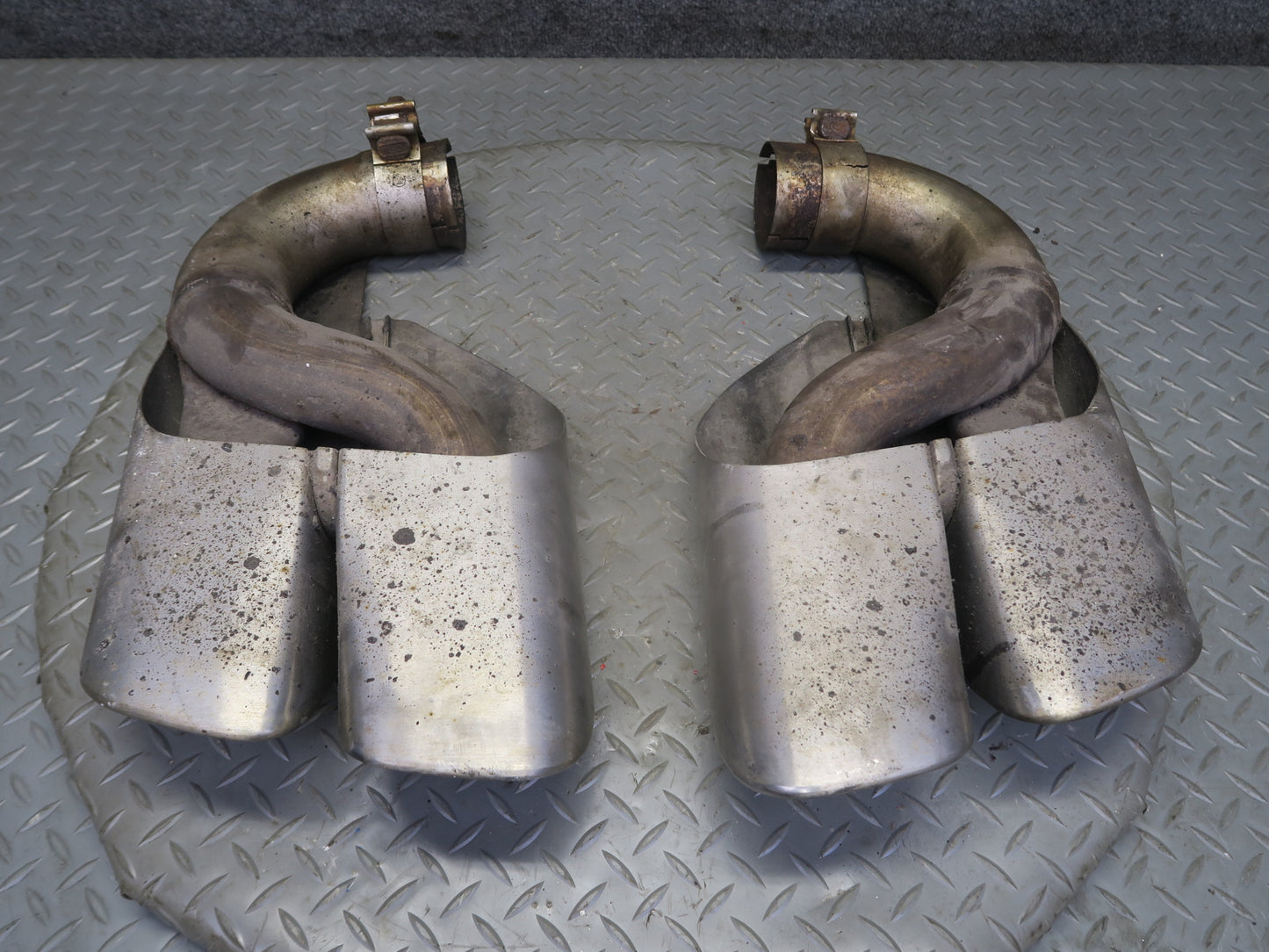 2003-2006 Porsche Cayenne 955 Turbo Rear Exhaust Muffler Tip Set of 2