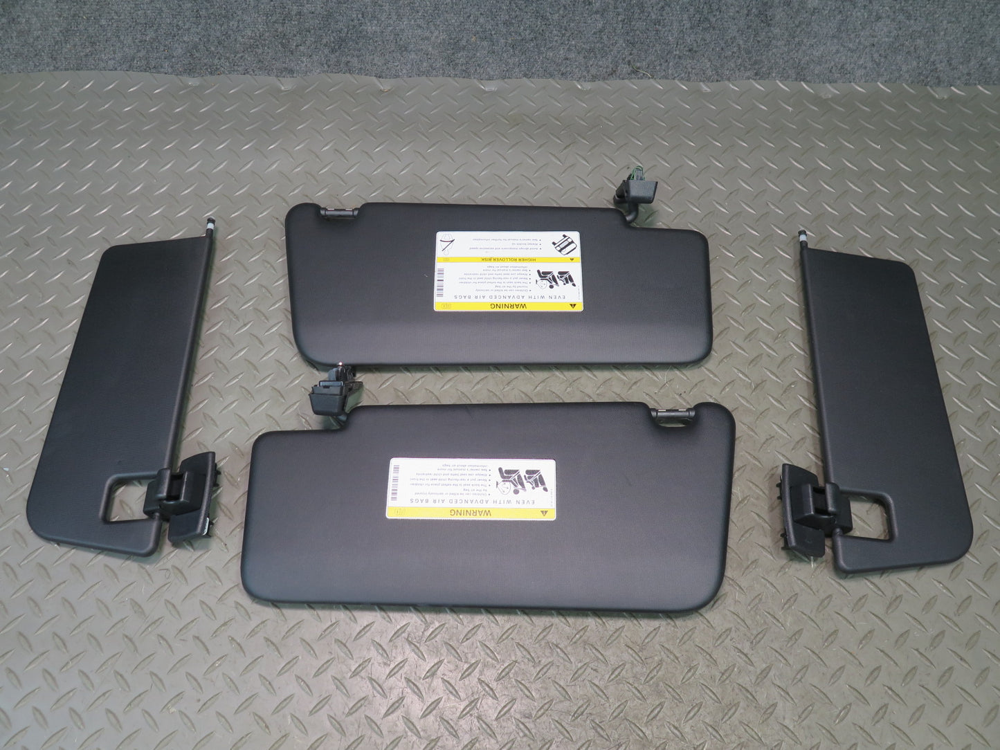 2017-2019 Mercedes X166 GLS450 Front Left & Right Dual Sun Visor Set Black