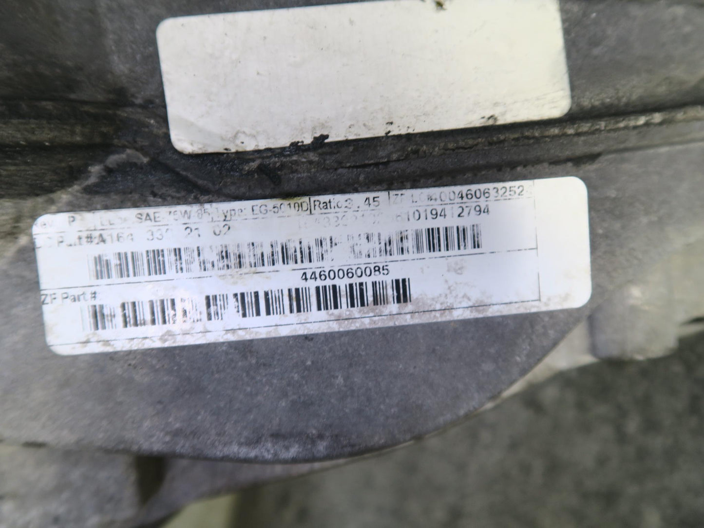 10-11 Mercedes W164 ML350 AWD Diesel Front Differential Carrier 3.45 Ratio OEM