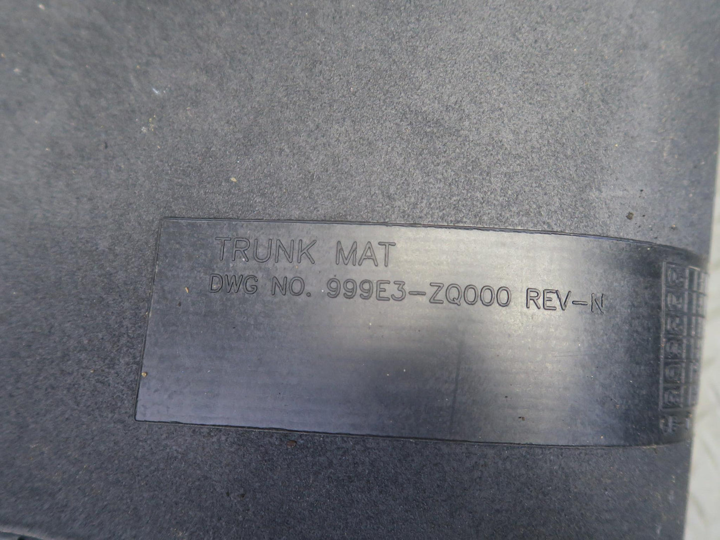 04-09 Nissan Z33 350Z Convertible Rear Trunk Carpet MAT Black 999E3-ZQ000 OEM